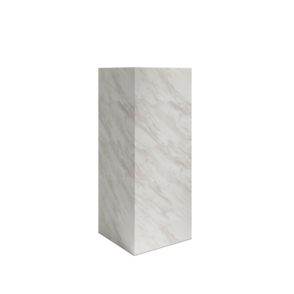 Sur White Marble Large Pedestal lifestyle image