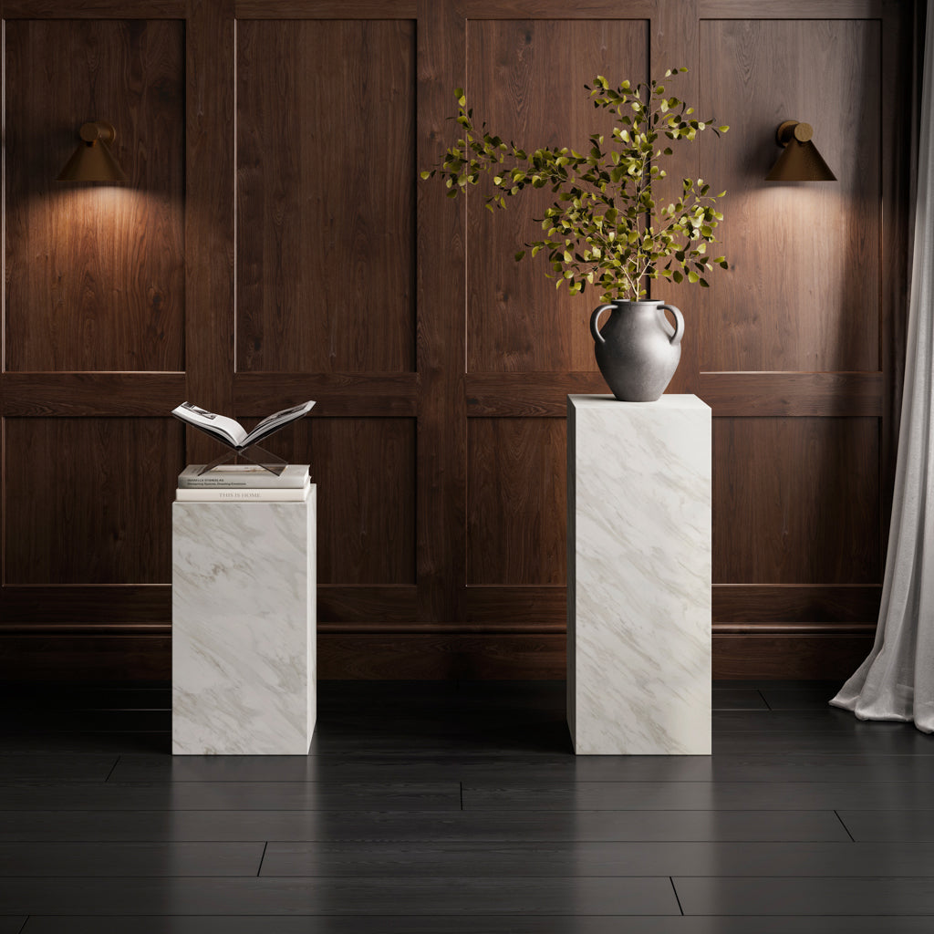 Sur White Marble Small Pedestal product image 1