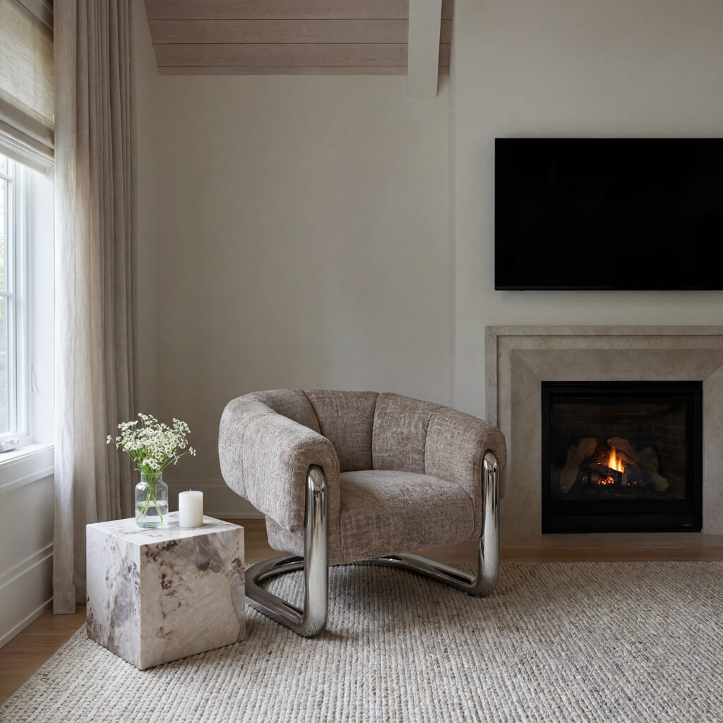 Audrey Dark Beige Chair product image 1