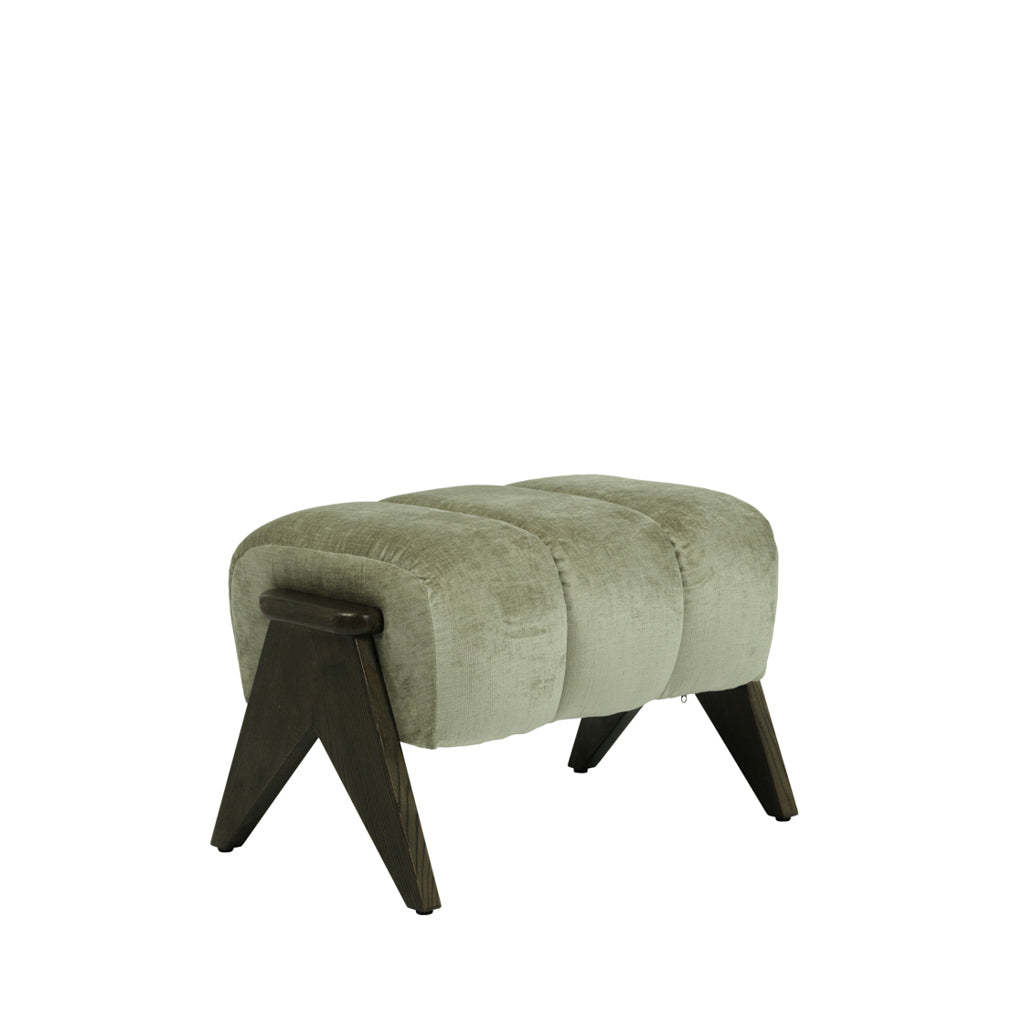 Hudson Dusty Sage Foot stool lifestyle image