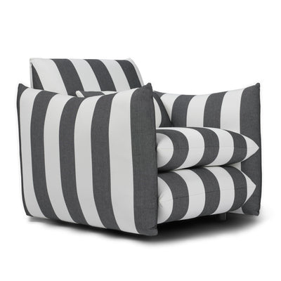 Sycamore Black and White Striped Chair lifestyle image